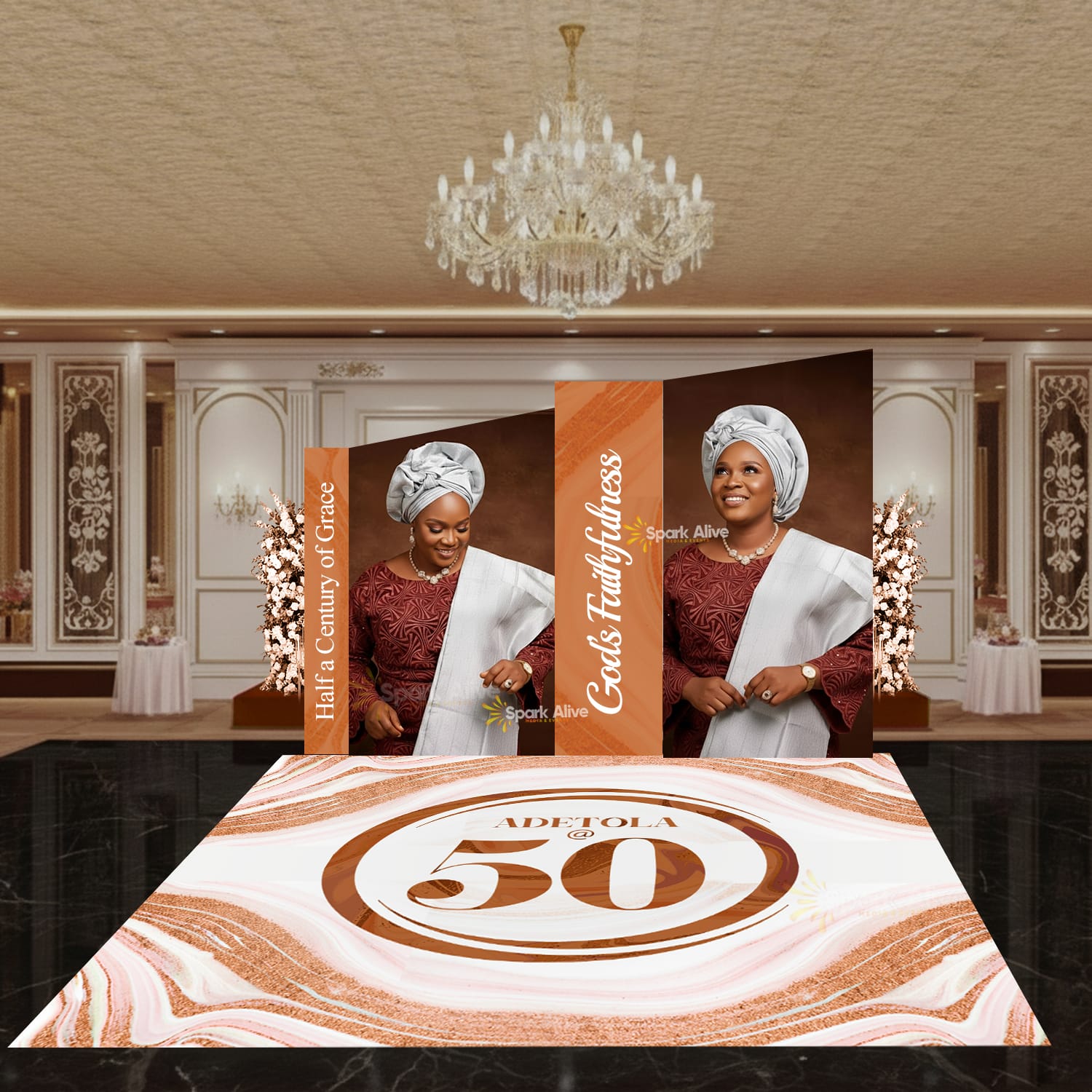 Backdrop Set / (Stage & Photo Area)