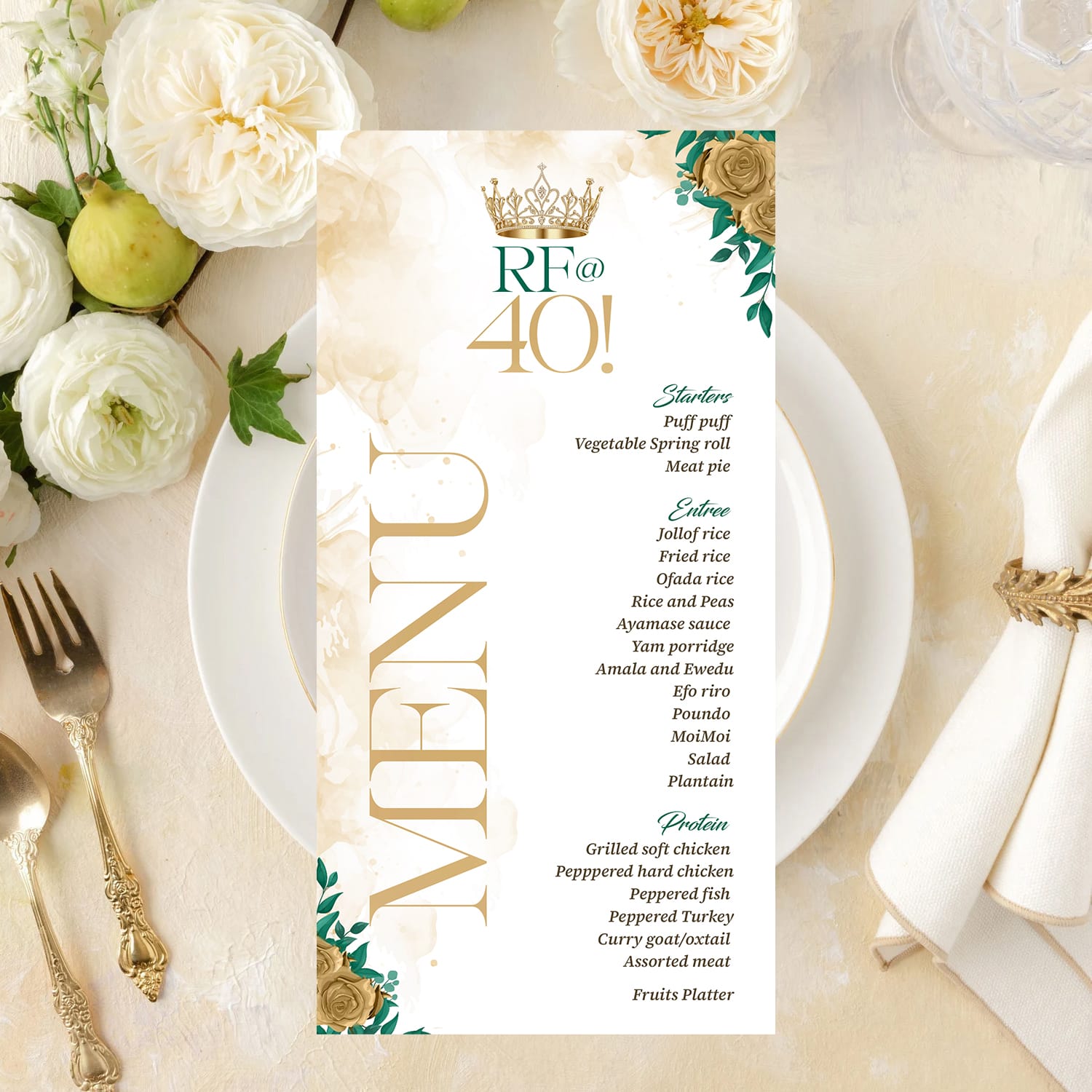 Menu Card