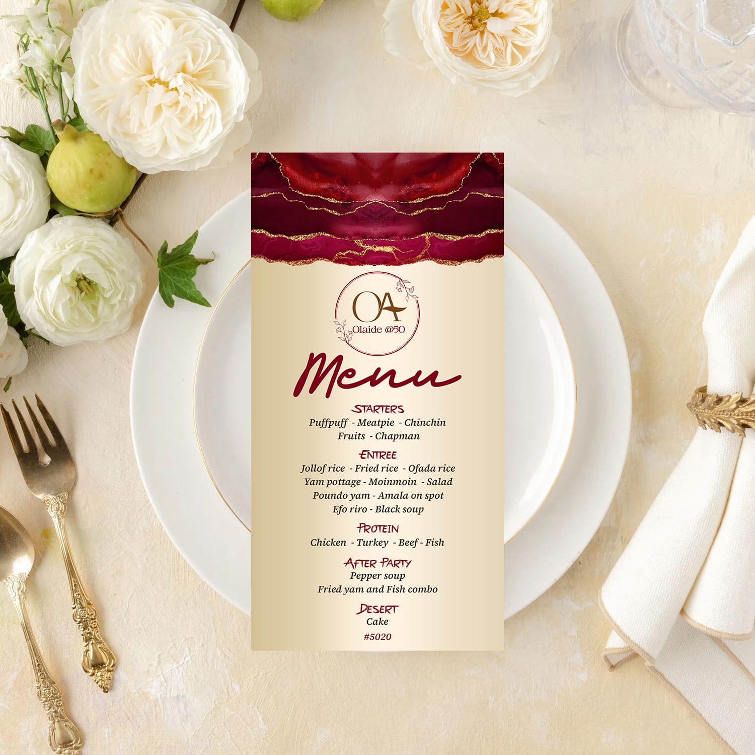 MENU CARD