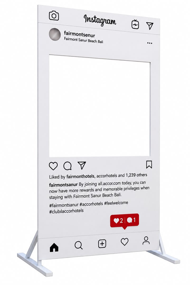 Freestanding Social Media Photo Frame
