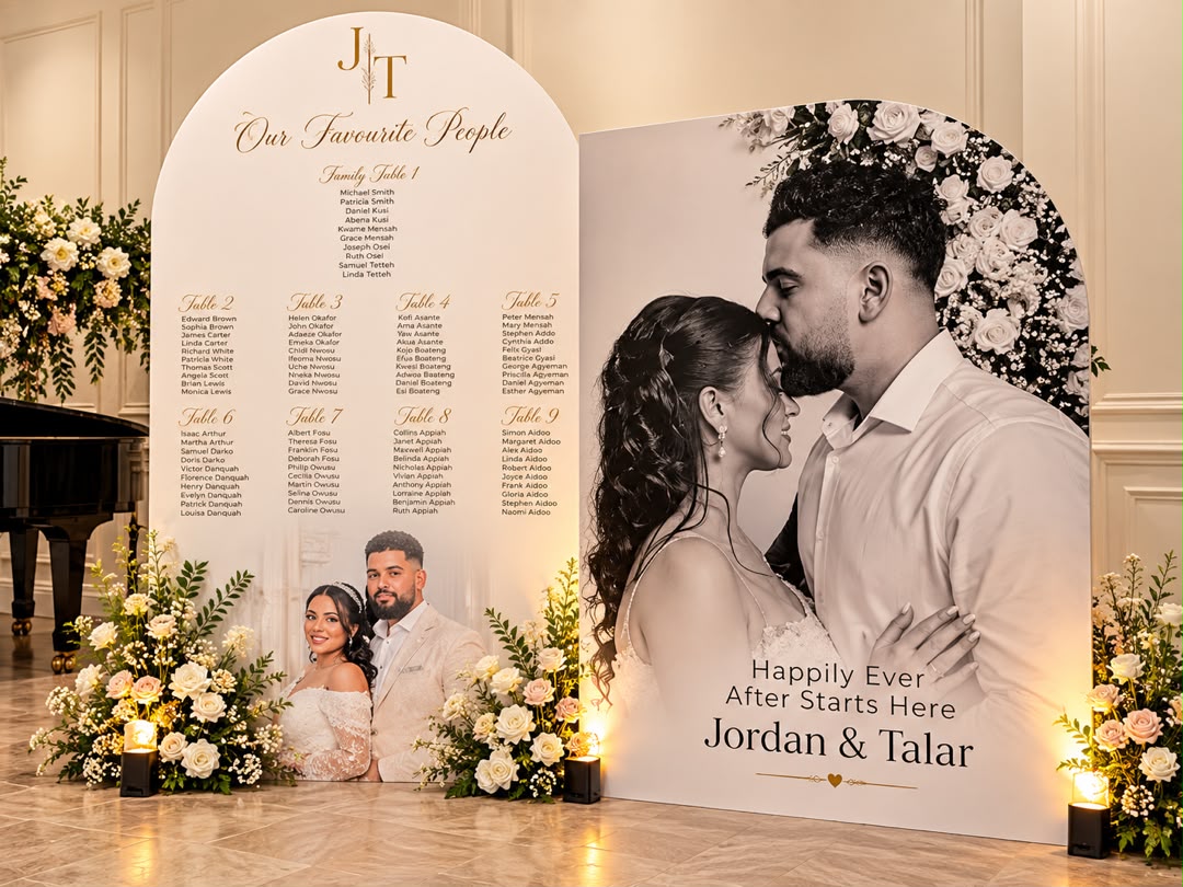 Seating Chart Backdrop Set