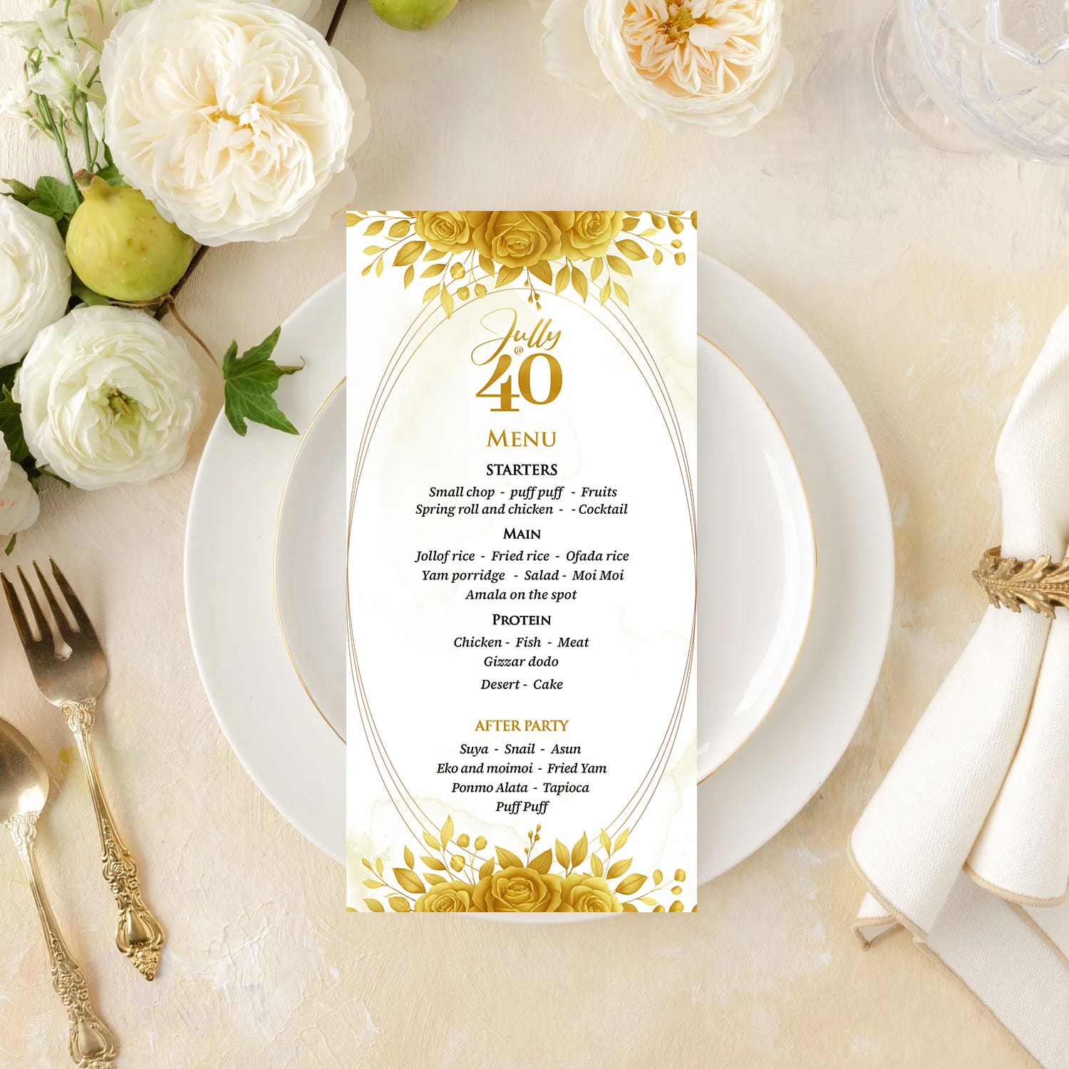 Menu Card